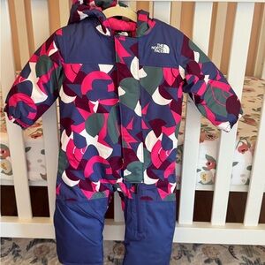 The North Face Infant Snowsuit in Pink and Purple | NWOT